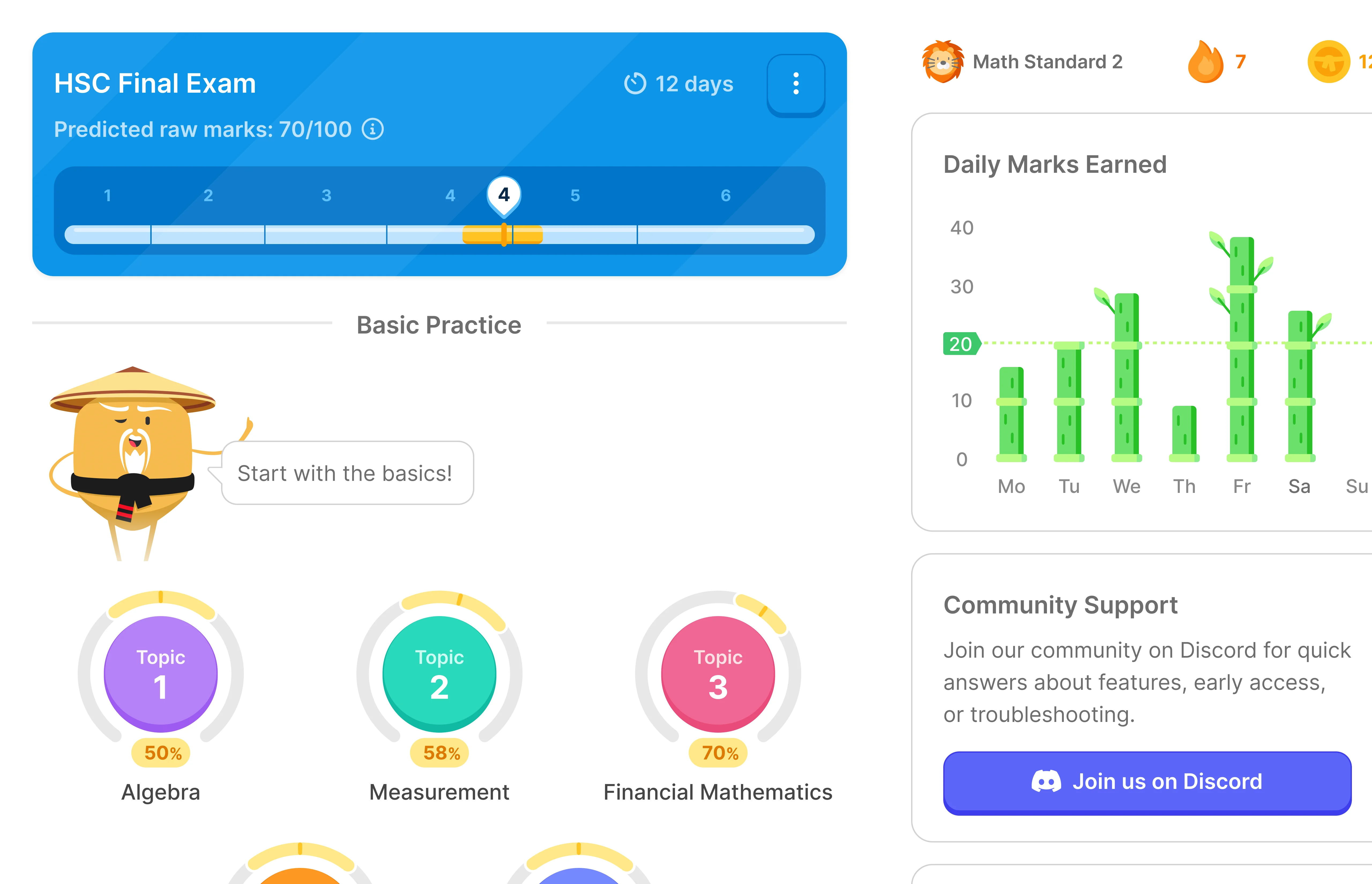 ExamDojo product UI